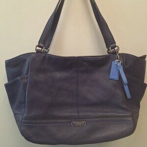 Coach Carrie Blue/Purple Pebbled Leather Tote M1320-F23284